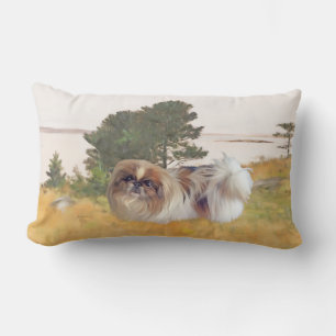 Pekingese am Meer Lendenkissen