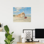 Pekingese am Meer Poster (Heimbüro)