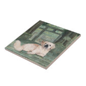 Pekingese am Orientalischen Tor Fliese (Seite)