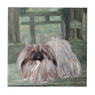 Pekingese am Orientalischen Tor Fliese