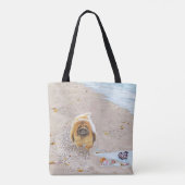 Pekingese am Strand Tasche (Rückseite)