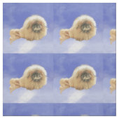 Pekingese auf Blue Stoff (Muster)