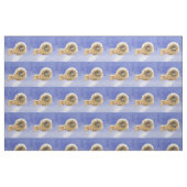 Pekingese auf Blue Stoff (Fat Quarter (45,7 x 55,9 cm))