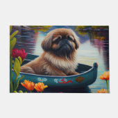Pekingese auf dem Paddle: Ein Landschaftliches Abe Fußmatte (Vorderseite)