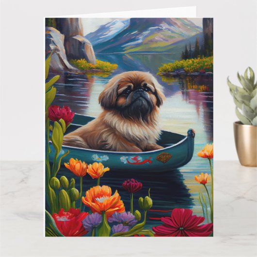 Pekingese auf dem Paddle: Ein Landschaftliches Abe Karte (Kleine Pflanze)