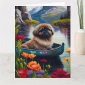 Pekingese auf dem Paddle: Ein Landschaftliches Abe Karte (Vorderseite)