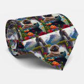 Pekingese auf dem Paddle: Ein Landschaftliches Abe Krawatte (Gerollt)