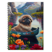 Pekingese auf dem Paddle: Ein Landschaftliches Abe Notizblock (Vorderseite)