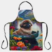 Pekingese auf dem Paddle: Ein Landschaftliches Abe Schürze (Vorderseite)