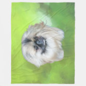 Pekingese auf Green Fleecedecke (Vorderseite)