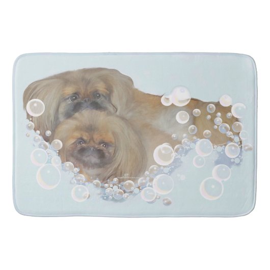 Pekingese Badezeit Badematte (Vorderseite)