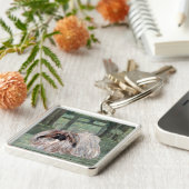 Pekingese beim Oriental Gateway Schlüsselanhänger (Seite)