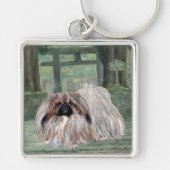 Pekingese beim Oriental Gateway Schlüsselanhänger (Vorne)