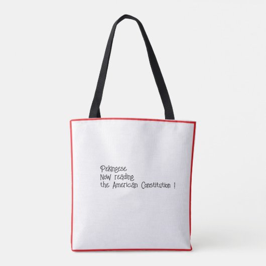 Pekingese Buchtasche Tasche (Rückseite)