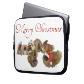 Pekingese Celebrate Christmas Laptopschutzhülle (Vorderseite Links)