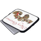 Pekingese Celebrate Christmas Laptopschutzhülle (Vorne Knopf)