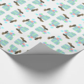 Pekingese Celebration Balloons Geschenkpapier (Ecke)