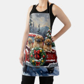 Pekingese Christmas Red Truck Holiday Schürze (InSitu)