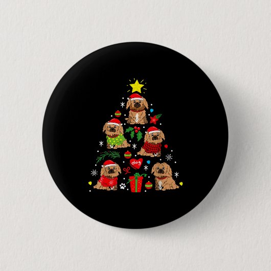 Pekingese Christmas Tree Ornament Funny Dog Gift Button (Vorderseite)