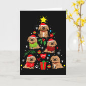 Pekingese-Christmas-Tree-Schmuck Lustiges Hundeges Karte (Gelbe Blume)