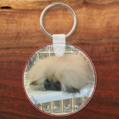 Pekingese Denken Big Schlüsselanhänger (Vorderseite)