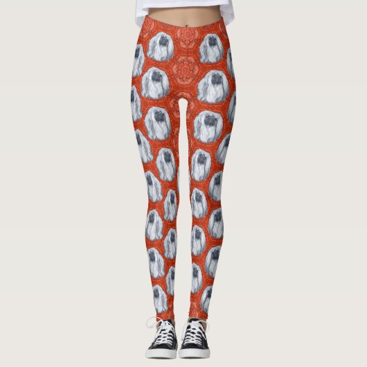 Pekingese Design Leggings (Vorderseite)