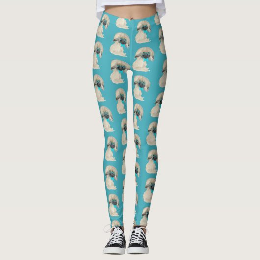 Pekingese Design Leggings (Vorderseite)