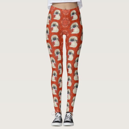 Pekingese Design Leggings (Vorderseite)