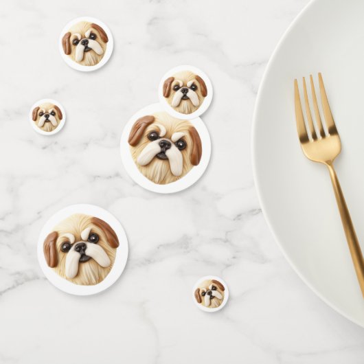 Pekingese Dog 3D Inspiriert Konfetti (Gruppe)