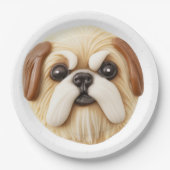 Pekingese Dog 3D Inspiriert Pappteller (Vorderseite)