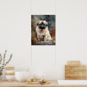 Pekingese Dog Art Print Poster (Küche)