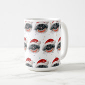 Pekingese Dog Breed Christmas Stars Kaffeetasse (VorderseiteRechts)