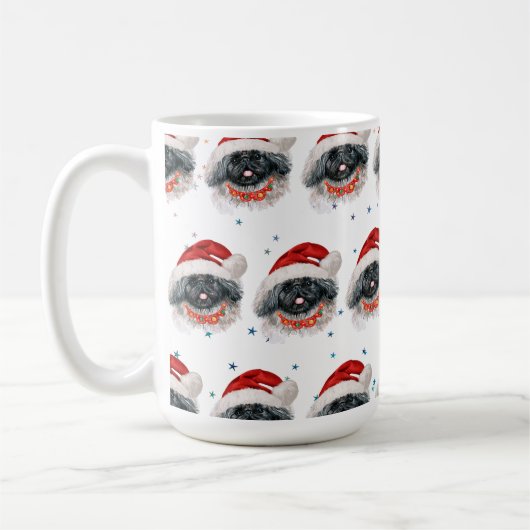Pekingese Dog Breed Christmas Stars Kaffeetasse (Links)