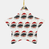 Pekingese Dog Breed Christmas Stars Keramik Ornament (Vorne)