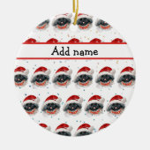 Pekingese Dog Breed Christmas Stars Keramik Ornament (Vorne)