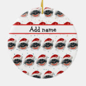 Pekingese Dog Breed Christmas Stars Keramik Ornament (Hinten)