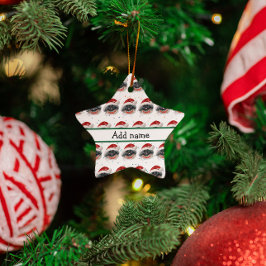 Pekingese Dog Breed Christmas Stars Keramik Ornament