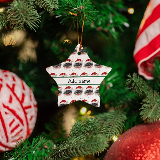 Pekingese Dog Breed Christmas Stars Keramik Ornament