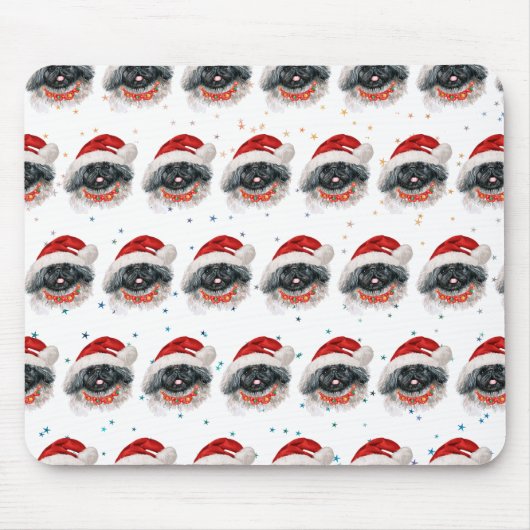 Pekingese Dog Breed Christmas Stars Mousepad (Vorne)