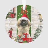 Pekingese Dog Christmas Ornament (Rückseite)