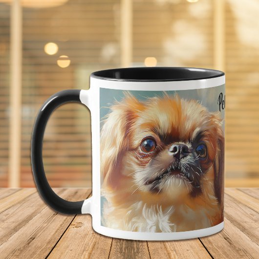 Pekingese Dog Impressionistisch Paint Tasse