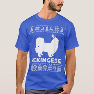 Pekingese Dog Lover Xmas Reindeer Ugly Christmas S T-Shirt