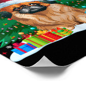 Pekingese Dog Lovers Weihnachtsmannmütze Ugly Chri Poster (Ecke)
