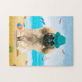 Pekingese Dog on Beach Puzzle (Horizontal)