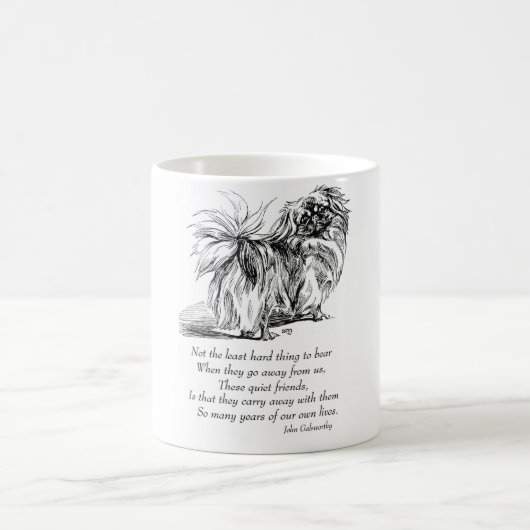 Pekingese Dog Rainbow Bridge Kaffeetasse (Mittel)