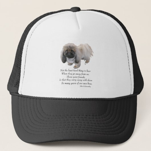 Pekingese Dog Rainbow Bridge Truckerkappe (Vorderseite)