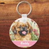 Pekingese Dog Tag – Custom Info Schlüsselanhänger (Vorderseite)