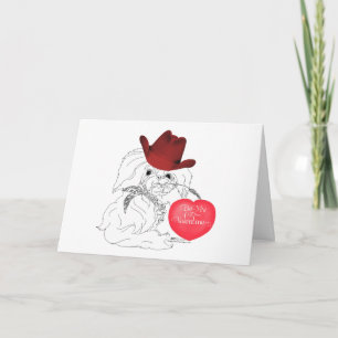 Pekingese Dog Valentine Karte