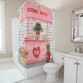 Pekingese Dog Valentine's Day Kissing Booth Duschvorhang (Beispiel)