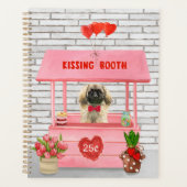 Pekingese Dog Valentine's Day Kissing Booth Planer (Vorderseite)
